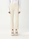 Sportmax Straight Trousers With Belt Loops And Pockets In Beige