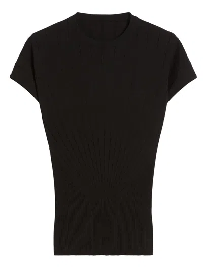 Sportmax Ribbed Viscose Sweater In Black