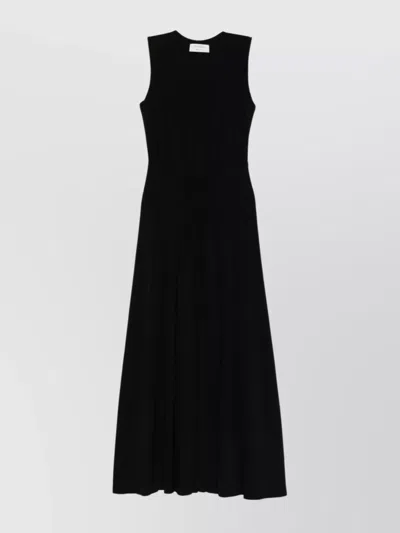 Sportmax Jersey Dress Draped Detail In Black