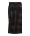 Sportmax Crystal Studded High Waist Midi Skirt In Black