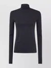 Sportmax Jersey Turtleneck Sweater Long Sleeves In Black