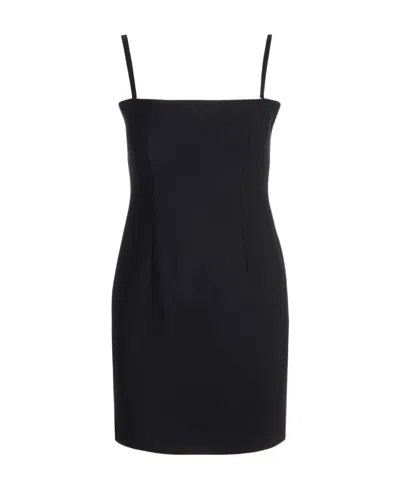 Sportmax Jokey Sqaure-neck Mini Dress In Black