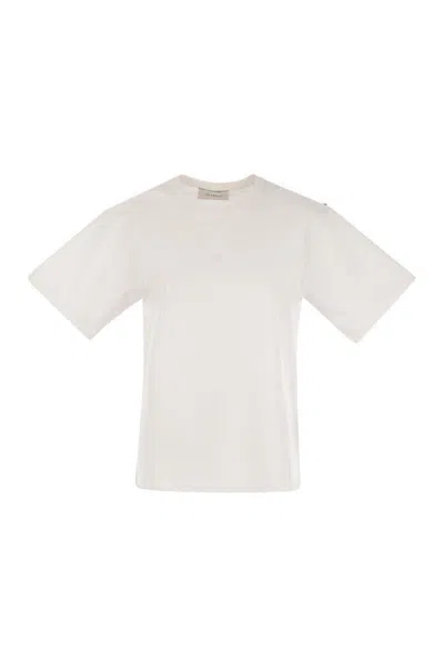 Sportmax Kabul - T-shirt Boxy In Cotone In White