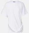 Sportmax Keras Asymmetric Cotton-blend T-shirt In White