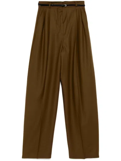 Sportmax Kiens Trousers In Brown