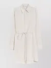 Sportmax Knee Length Dress With Adjustable Waist Tie