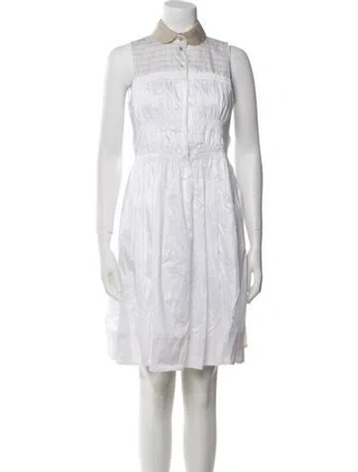 Pre-owned Sportmax Knee-length Dress In White