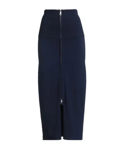 Sportmax Knitted Bodycon Skirt In Blue