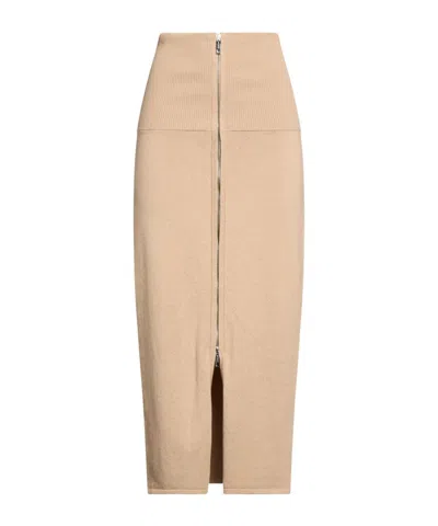 Sportmax Knitted Midi Skirt In Nude