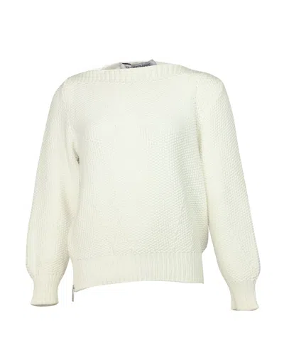 Sportmax Knitted Sweater In White Cotton