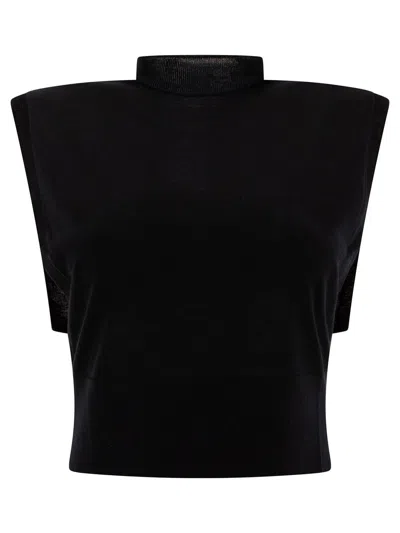 Sportmax Quatto Knit Top In Black