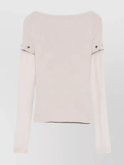 Sportmax Alcide Knit Top In Beige