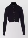Sportmax Virgin Wool Cardigan With Classic Collar And Retro Charm In Black