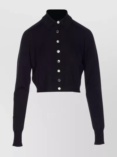 Sportmax Knitwear With Button Detailing And Collared Design In Black