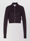 Sportmax Knitwear With Long Sleeves And Regular Collar In Burgundy