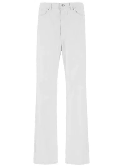 Sportmax Zipper Button Opening And Closing Design Jeans In White