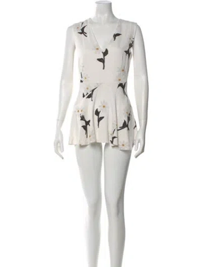 Pre-owned Sportmax Lace Pattern Mini Dress In Neutral