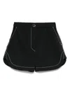 Sportmax Elastic Waist Shorts In Black