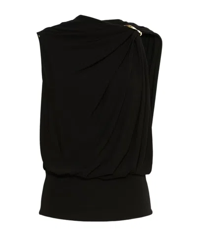 Sportmax Lacuna Ring-embellishment Top In Black