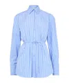 Sportmax Lapel Long-sleeved Dress In Blue