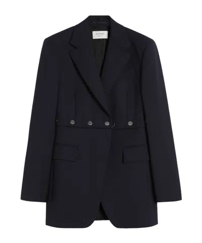 Sportmax Lapel Long-sleeved Suit Jacket In Black