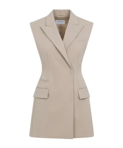 Sportmax Lapel Vest In Nude