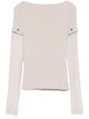 Sportmax Layered Chenille Crewneck Sweater With Detachable Sleeves