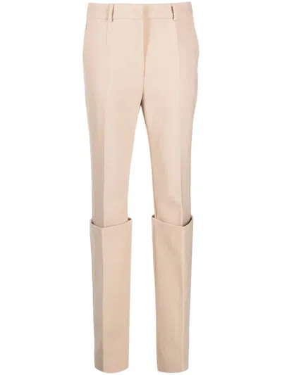 Sportmax Layered Tapered-leg Trousers In Pink