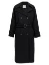 Sportmax Leandro Coats And Trench Coats Black In Black
