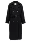 Sportmax Leandro Coats And Trench Coats Black In Black