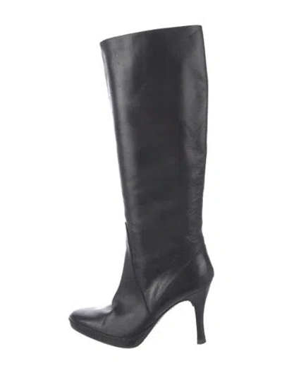 Pre-owned Sportmax Leather Boots In Black