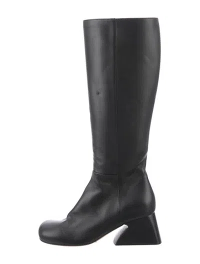 Pre-owned Sportmax Leather Boots In Black