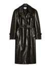 Sportmax Nappa Trench Coat In Black