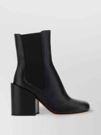 Sportmax Leather Etra Ankle Boots In Black