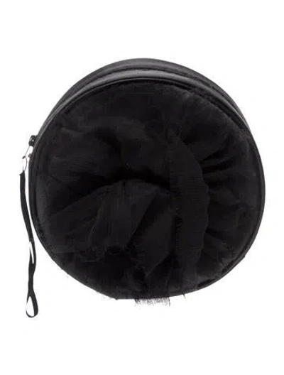 Pre-owned Sportmax Leather Evening Bag In Black