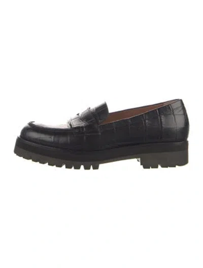 Pre-owned Sportmax Leather Loafers In Blue