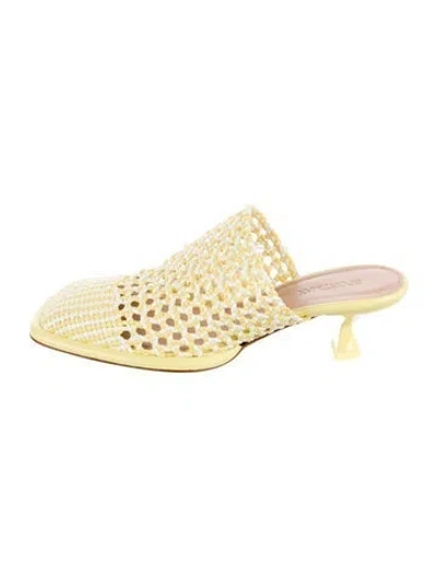 Pre-owned Sportmax Leather Mules In Yellow