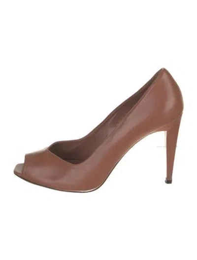 Pre-owned Sportmax Leather Pumps In Brown
