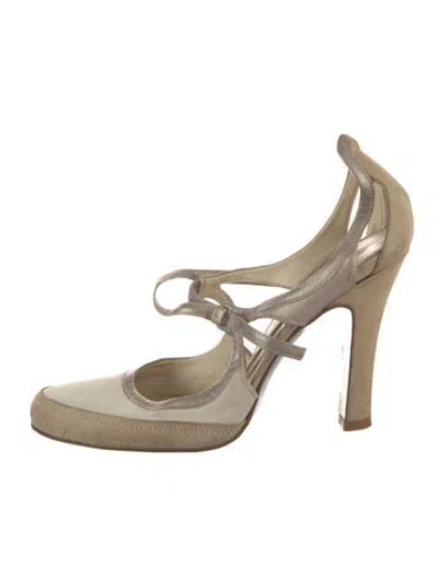 Pre-owned Sportmax Leather Pumps In Neutral