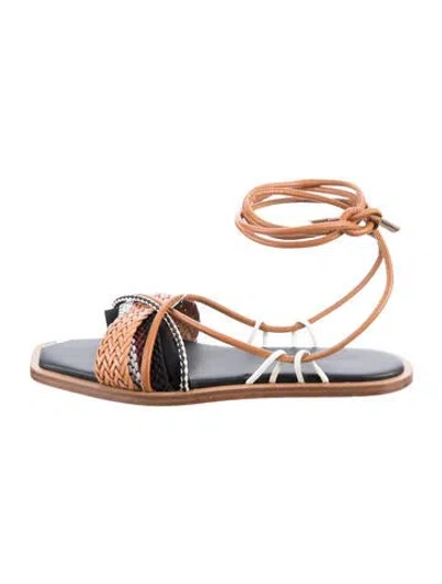 Pre-owned Sportmax Leather Sandals In Brown