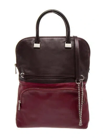 Pre-owned Sportmax Leather Shoulder Bag In Purple