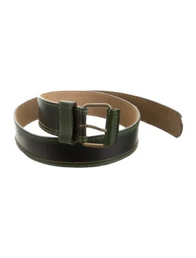 Pre-owned Sportmax Leather Waist Belt In Black