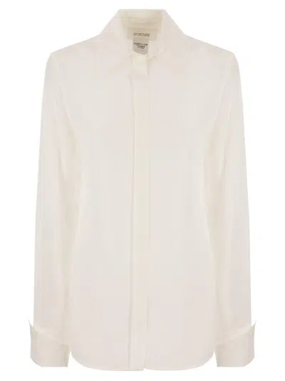 Sportmax Leila Long Sleeve Shirt In Bianco