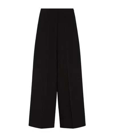Sportmax Leisure Trousers With Low Waist And Wide Legs In Black