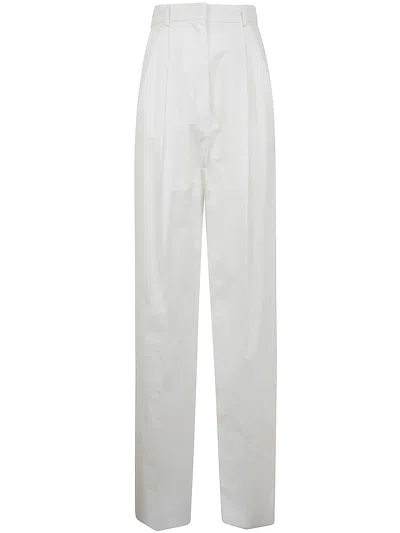 Sportmax Leone Pences Cotton Trousers In White