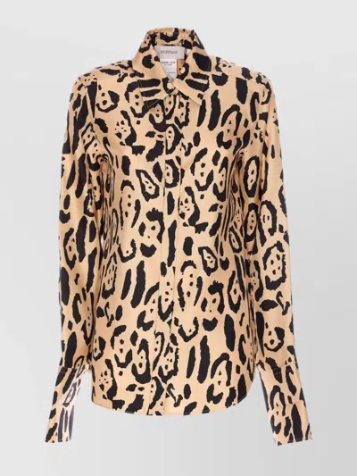 Sportmax Armony Animal Patterned Long-sleeved Shirt In Multi