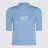 Sportmax Light Blue Renon Wool Knitwear