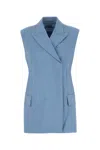 Sportmax Light Blue Wool Blend Ilex Vest In Light Blue