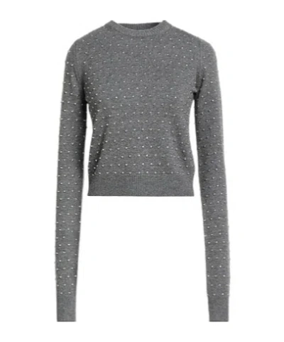 Sportmax Light Knitted Sweater In Gray