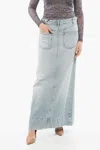 Sportmax Light-washed Denim Piavade Skirt In Blue